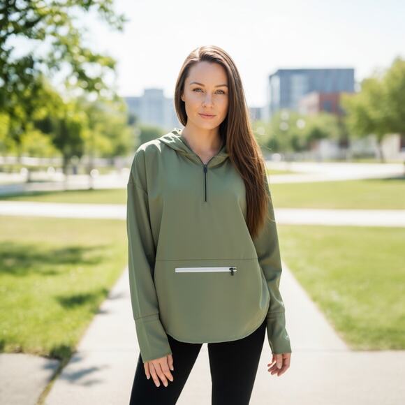 Nine West Active Women's Medium Green Windbreaker Jacket - Picture 2 of 7